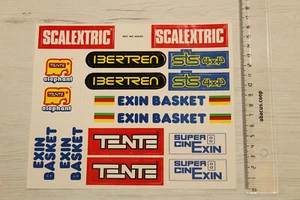 PEGATINAS ADHESIVAS "SCALEXTRIC EXIN BASKET IBERTREN CINEXIN" ORIGINAL EXIN 80s - Imagen 1 de 1