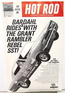 1967 Bardahl Grant Rambler Rebel SST Soplado Divertido Coche Hot Rod Flyer Folleto AMC - Imagen 1 de 1