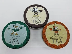 Lote de lata de té vintage de Disney (×3) vacío, Mickey, Minnie, pato Donald - Imagen 1 de 4