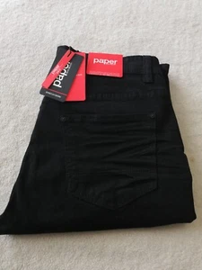 Paper Denim & Cloth 34x30 Modern Slim Fit Stretch Denim Jeans NWT Mens Black. - Picture 1 of 11