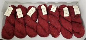 Rowan Magpie Tweed 100% Wool Yarn Burgundy Seven 100g Skeins - Picture 1 of 7