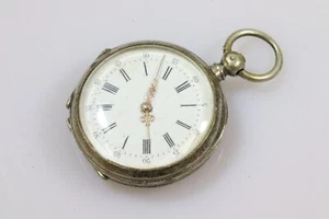 Schlüssel Taschenuhr Silbergehäuse gepunzt 19.Jhd (GP581) - Bild 1 von 8