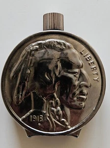 Avon Buffalo Nickel Decanter~LIQUID HAIR LOTION 5oz~ ( 50% Full ) - Picture 1 of 4