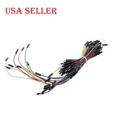  65PCS New Solderless Flexible Breadboard Male To Male Jumper Wires For Arduino • 8.24$