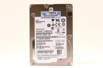 HPE EH0600JEDHE 600GB 2.5" 12Gb/s 15K RPM SAS Drive P/N: 759202-003 Tested - Image 1 of 2