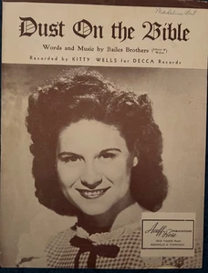 Dust on the Bible - Sheet Music - Wells, Kitty -1946 - Imagen 1 de 1