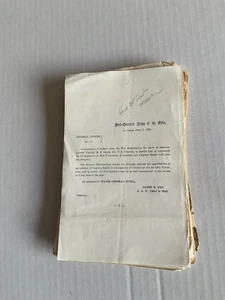 CIVIL WAR GENERAL ORDERS LOT OF 35 TENN MISSOURI VIRGINIA DC COURT MARTIAL ETC. - Bild 1 von 16