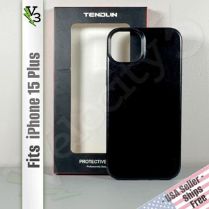 Funda para iPhone 15 Plus - Negra de lujo | Cuero sintético | Magnética | Suave como la seda - Imagen 1 de 19