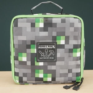 MINECRAFT Lunch Box Insulated Soft Tote Bag Emerald Sword Picnic School Jinx VID - Picture 1 of 8