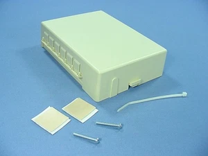 Leviton Ivory 12-Port Surface Mount Phone Jack Telephone Data Block 45001-I - Picture 1 of 5