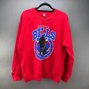 Buffalo Bills x BFLO Limited Edition Crewneck Sweatshirt Red Mens Size L - Picture 1 of 4