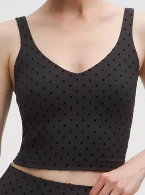 Camiseta sin mangas Lululemon Align lunares flocada ~ taza A/B ~ 0 2 4 6 8 10 12 14 Foto 1 de 4