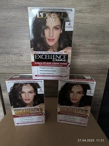 Loreal Excellence Creme 4 Mittelbraun Haarfarbe - Bild 1 von 3