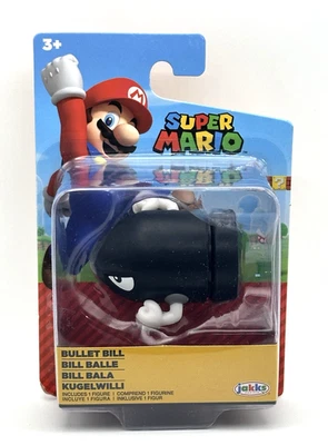 Figura de acción Super Mario Bullet Bill 2" Nintendo Jakks Pacific nueva en caja Foto 1 de 4
