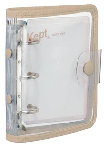Raymay Fujii Kept Mini Binder, 3-Ring, Sand Beige, KP8SB - Picture 1 of 7