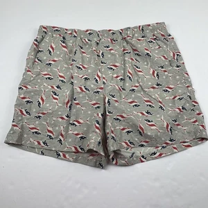 Costume da bagno Columbia PFG foderato uomo XL rosso bianco blu pesce bandiera americana nylon - Foto 1 di 11