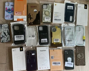 Phone Cases assorted lot of 20 iPhone, Samsung, google, stitch, luck, sun, shark - Picture 1 of 14