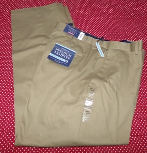 NEU MIT ETIKETT CROFT & BARROW HERRENGRÖSSE 40 X 30 KHAKI GERADE PASSFORM BAUMWOLLE CHINOHOSE - Bild 1 von 5