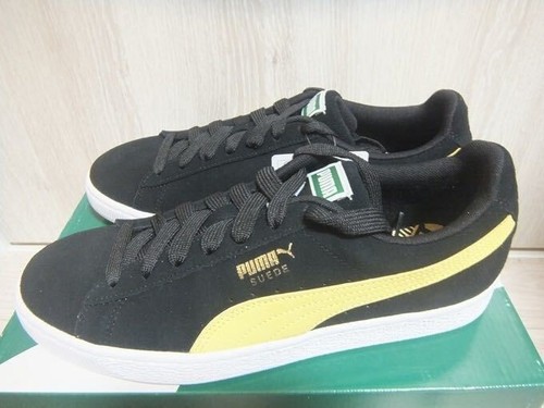 Deadstock Puma Suede Classic Puma Nero Giallo Fiammeggiante 365347 60 Uomo Us10