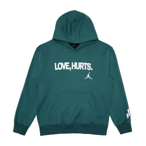 Jordan Jalen Hurts Love Hurts Hoodie Sport Teal Medium IQ3758-377 Eagles NWT - Picture 1 of 5