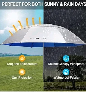 G4Free 80 Inch Extra Large UV Protection Golf Umbrella Windproof Vented... - Picture 1 of 5