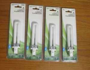 4 Packs Feit Electric 7w Compact Fluorescent Bulb 2 Pin Soft White 2700K - Picture 1 of 4