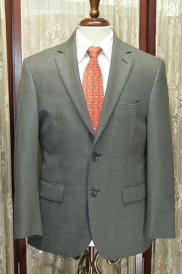 Jos A Bank Reserve Canonico wool 40 S olive green hopsack sport coat blazer w0j3 - Image 1 of 4