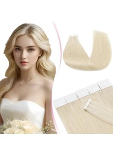 Seamless Invisible Tape Hair Extensions - 20 Stück Remy Echthaar Glatt - Bild 1 von 7