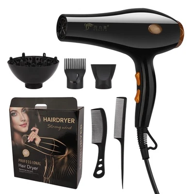 MARKENLOS 2400W Ionen Föhn Haartrockner mit 3 Diffusor Profi Haarfön Fön Ionen Hair Dryer