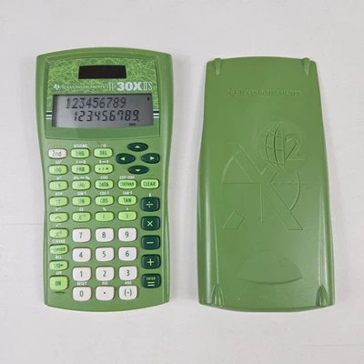 Texas Instruments TI-30X IIS 2-Line Scientific Calculator - Green Excellent Cond - Image 1 of 4