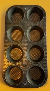 Vintage Metall Ekco Ovenex X-80 Backformen Backen 8 Muffinform Küche Dekor - Bild 1 von 8