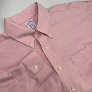 Brooks Brothers Men's Classic Fit Pink Button Down Shirt 16-32 Non-Iron - Picture 1 of 7