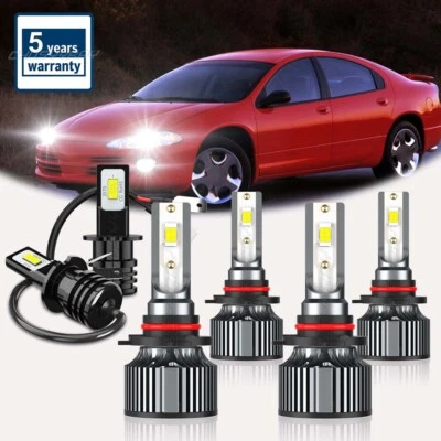 For Dodge Intrepid 1998-2004 - 6500K LED Headlights + Fog Lights Bulbs Combo - Image 1 of 4