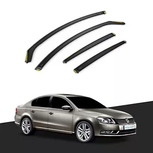 VW Passat B6/B7 2005-2014 4 Door Saloon Wind Deflectors 4pc Tinted - Picture 1 of 10