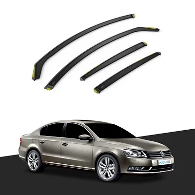 VW Passat B6/B7 2005-2014 4 Door Saloon Wind Deflectors 4pc Tinted - Image 1 of 4