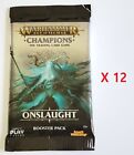 Warhammer Age Of Sigmar Champions Onslaught Lot 12 Packs Cards Uk Edition