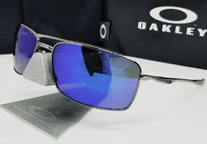 Custom OAKLEY tungsten SQUARE WIRE +(aftermarket) blue POLARIZED sunglasses NEW! - Picture 1 of 8