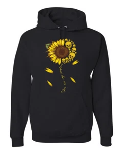 You Are My Sunshine Skull And Sunflower Christian Unisex Hoodie Sweatshirt - Picture 1 of 21