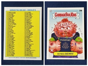 2021 Topps Garbage Pail Kids Go On Vacation Denied Denny 31B GPK Checkli Sticker - Picture 1 of 3