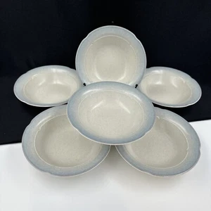 Mikasa Stonekraft Blau DK500 Set (6) 7" Coupe Müslischalen Japan •TADELLOS• - Bild 1 von 17