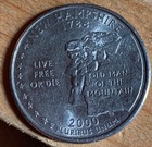 2000-P pièce de 25 cents New Hampshire State Quarter des États-Unis comme neuf. BU non circulé