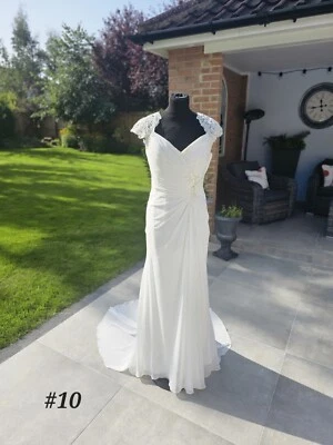 Fit & Flare /a-line wedding Bridal dress size 10 Ex Sample Sale Reduced  - Image 1 of 4