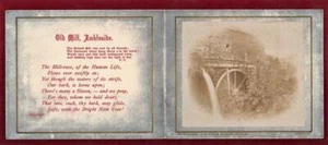 Victorian 2-fold  AMBLESIDE  Old Mill  Christmas New Year Greetings Card - Picture 1 of 2