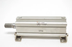 NEW - SMC CQ2A32-100DMZ-XC2 Cylinder 32mm Bore, 100MM Stroke W/ mount Rails - Picture 1 of 5