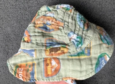 Angel Dear Baby Sombrero para el Sol Sombrero 0-6 Verde Parque Nacional Parches Oso Camping Muselina Foto 1 de 4