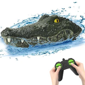 Loygkgas New Waterproof RC Boat 2.4GHz Simulation Alligator Head Prank Toy with - Picture 1 of 1