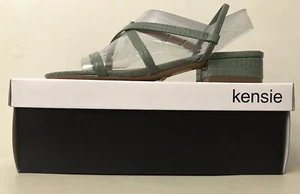 Kensie Conley Block Kitten Heel Sandal Women's Size 8.5 Sage New With Box - Picture 1 of 6