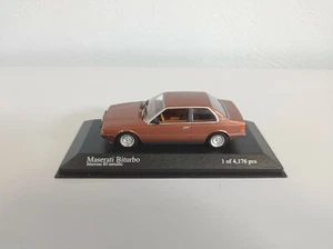 RARE MINICHAMPS 1:43 MASERATI BITURBO 1982 MARRONE 80 METALLIC -MC-400123500 - Picture 1 of 5