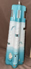 Hand Carved Candle ~12" Lighthouse w/Sea Shells around bottom, Oil wick insert A