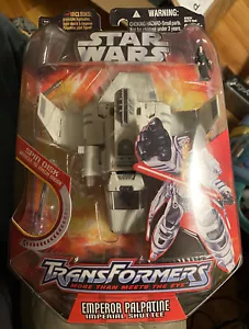 Transformers Star Wars Crossovers ~ Emperor Palpatine Imperial Shuttle NIP 2005 - Picture 1 of 11